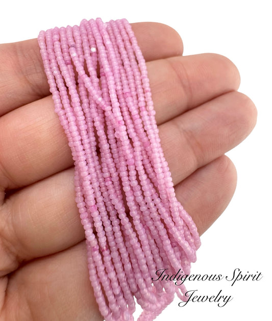 French Rose Opal - Sheen 2 Cut Charlotte Cut Beads 13/0