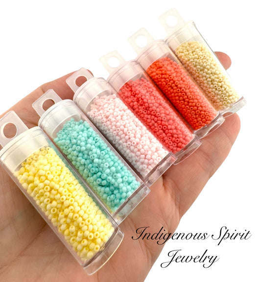 Clearance Fun Spring Colour 6 Piece Set 1 - Fancy Glass Beads - 60g total!