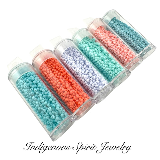 Clearance Fun Spring Colour 6 Piece Set 2 - Fancy Glass Beads - 60g total!