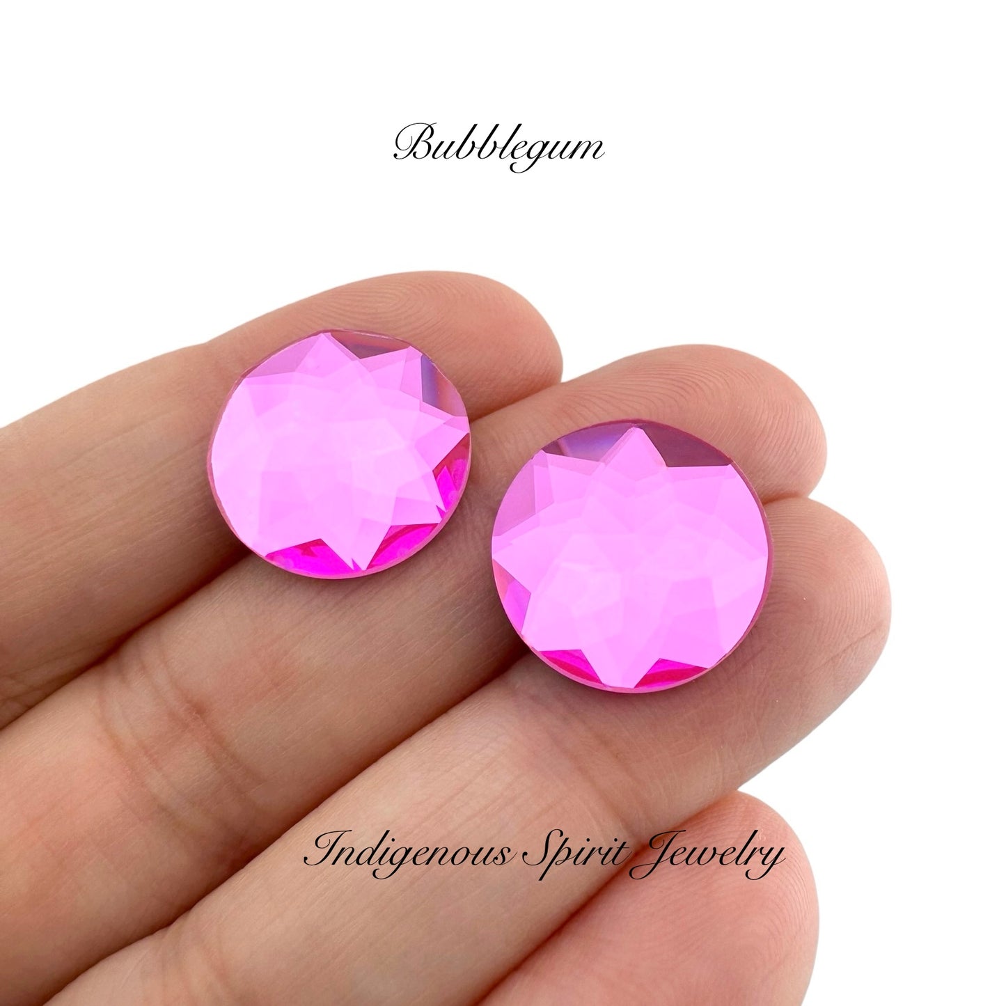16mm Circle Flower Cut K9 Crystal Cabochons