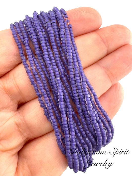 Matte Neon Purple - Sheen 2 Cut Charlotte Cut Beads (11/0)