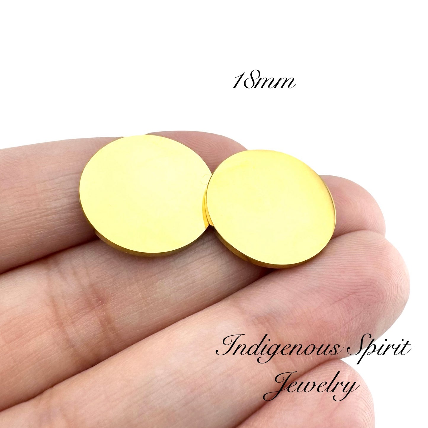 Stainless Steel Mirror Disc Cabochons