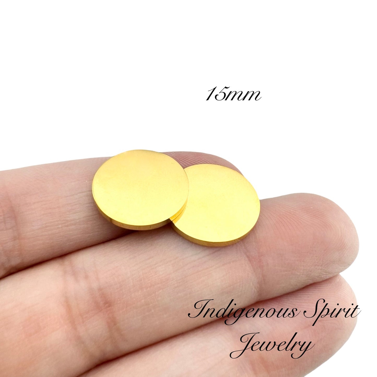 Stainless Steel Mirror Disc Cabochons