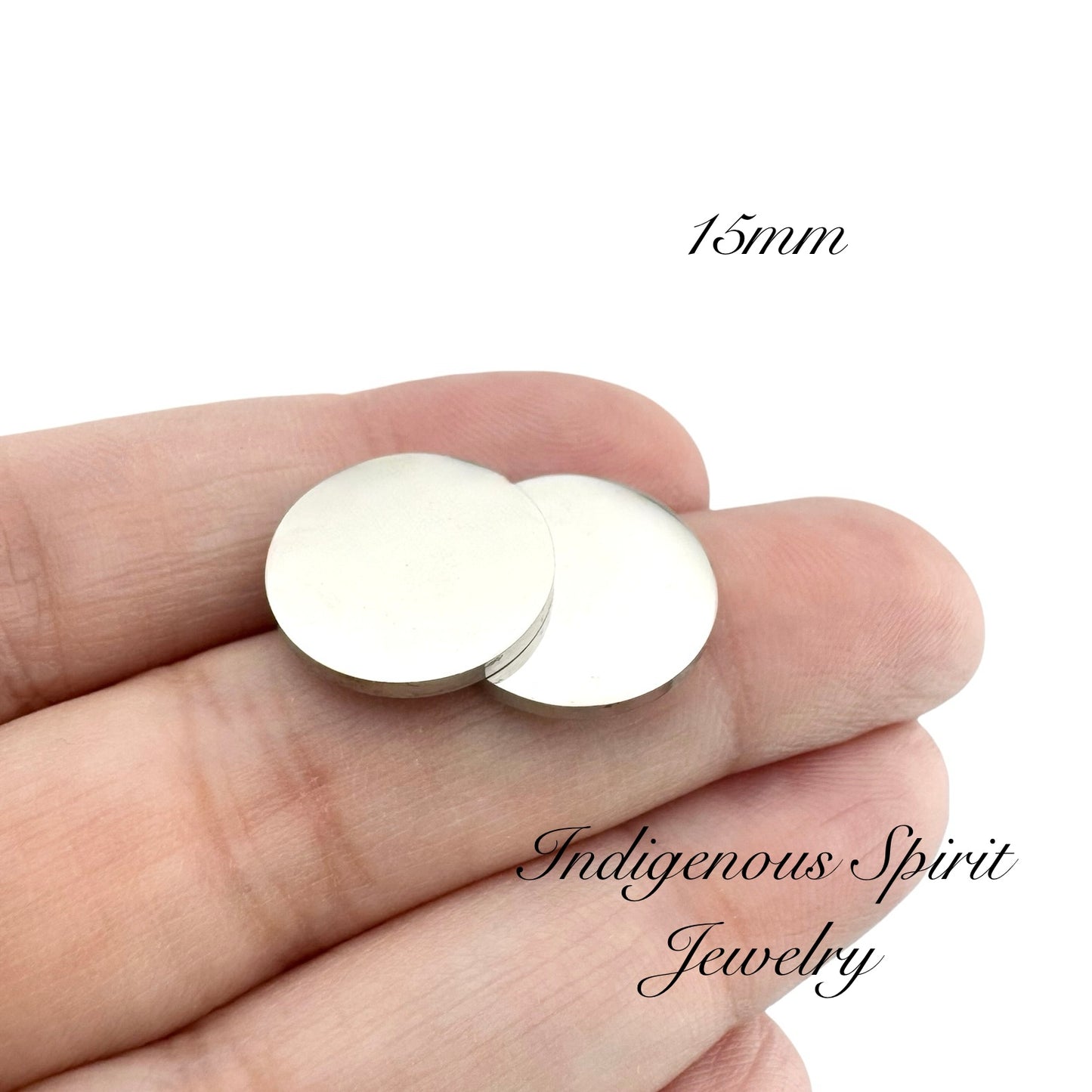 Stainless Steel Mirror Disc Cabochons