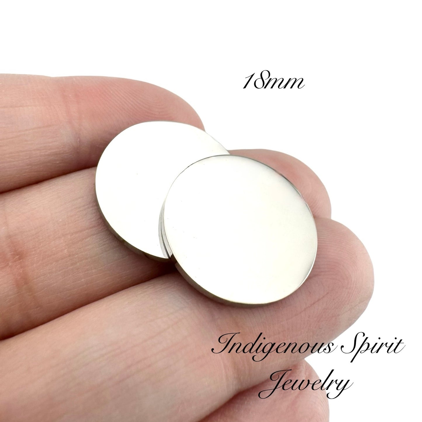 Stainless Steel Mirror Disc Cabochons