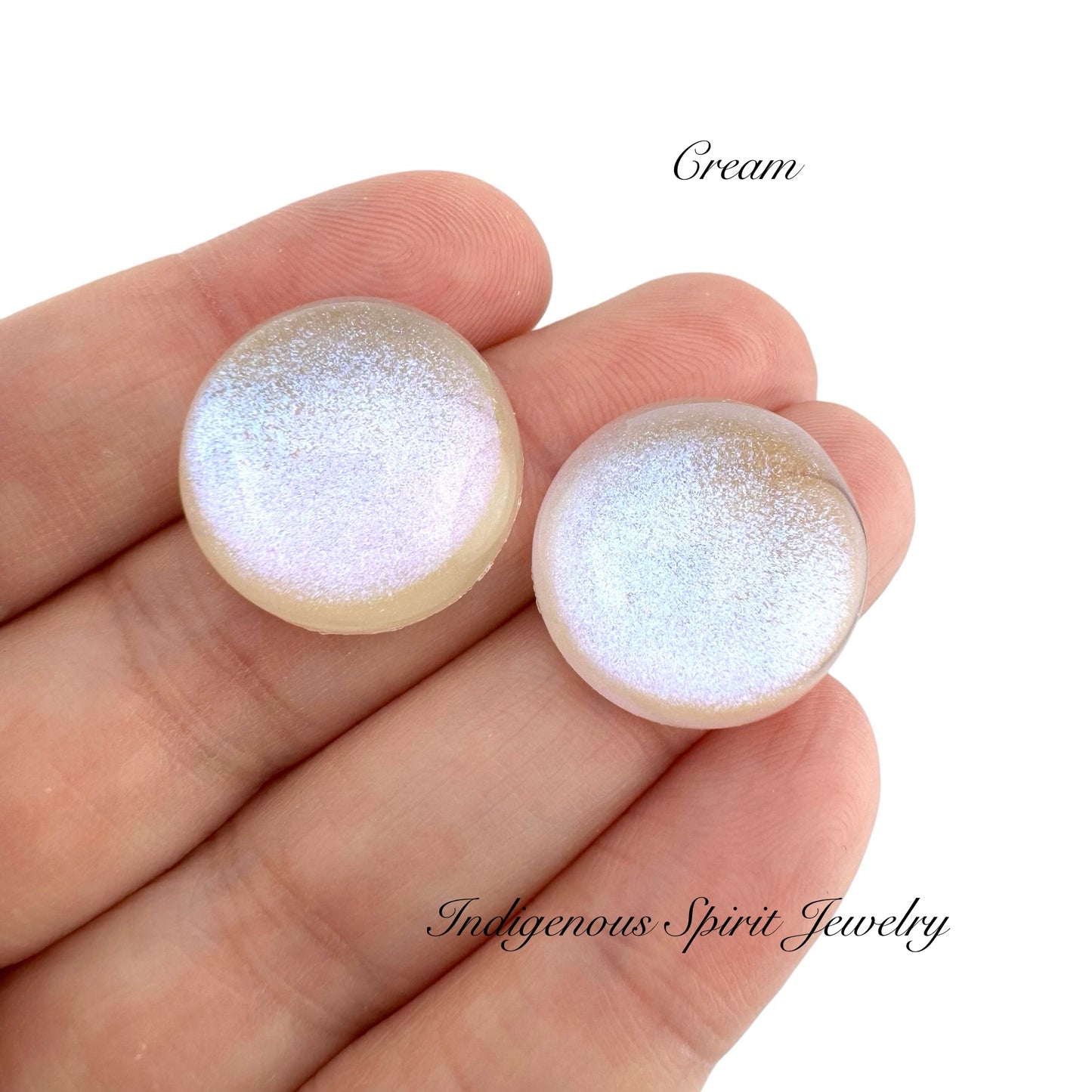 20mm Lab Created Glitter Resin Cabochons