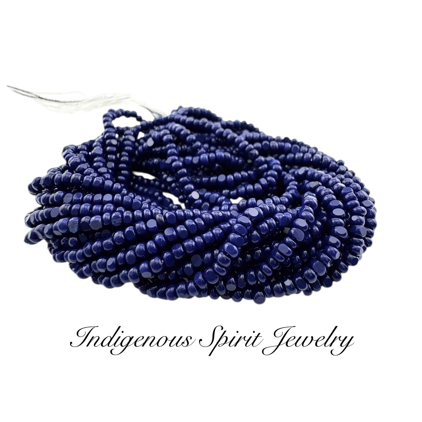 Opaque Dark Navy Blue - Sheen 2 Cut Charlotte Cut Beads (11/0)