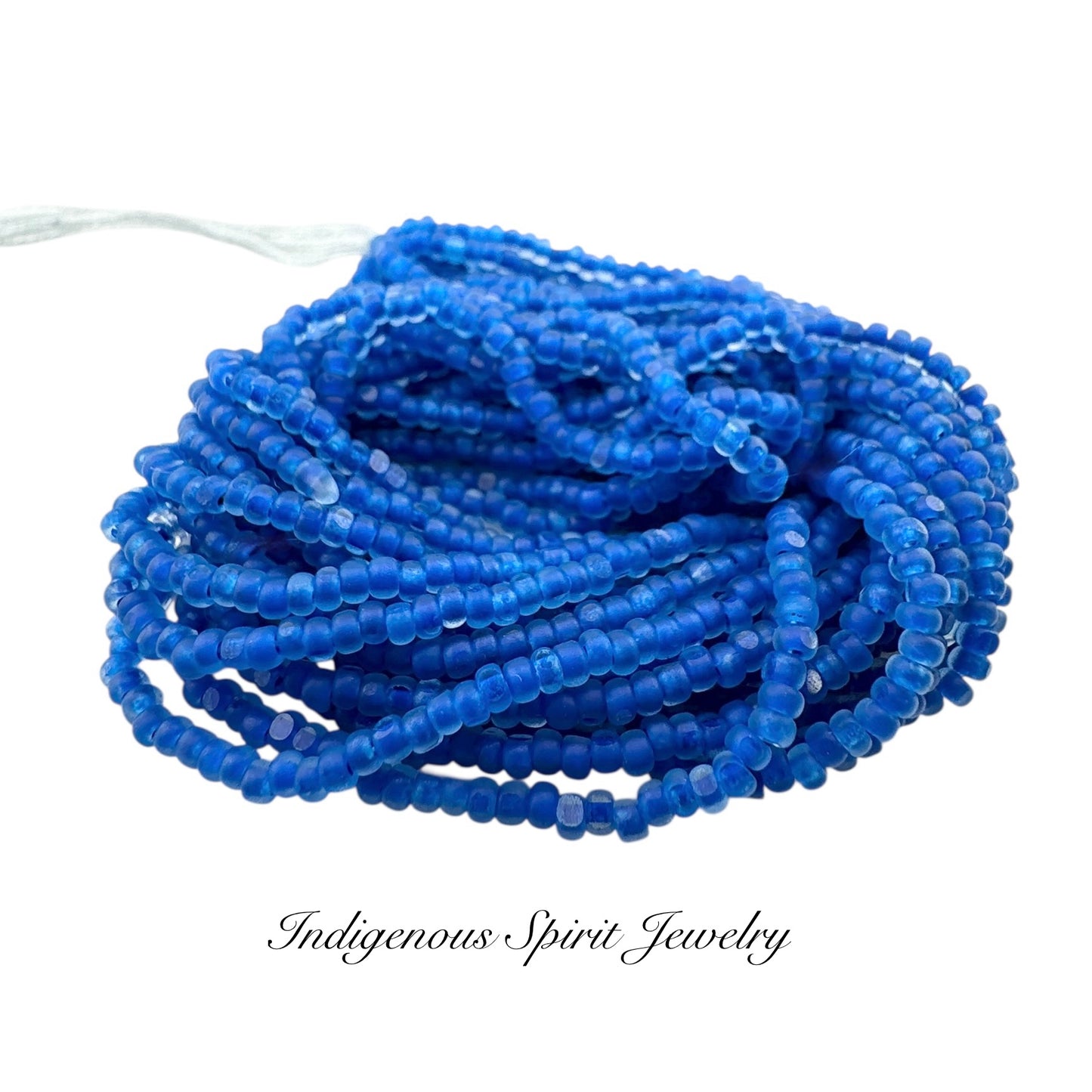 Matte Neon Electric Blue - Sheen 2 Cut Charlotte Cut Beads (11/0)