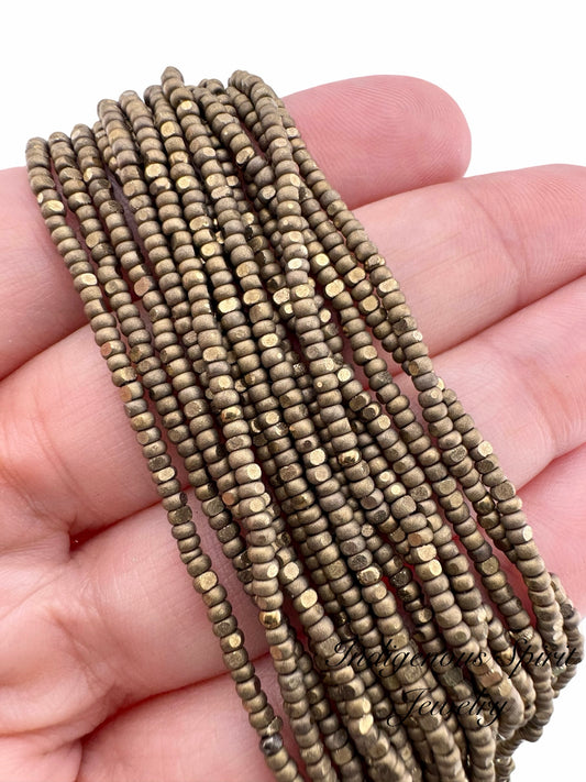 Matte Dorado - Sheen 2 Cut Charlotte Cut Beads 11/0