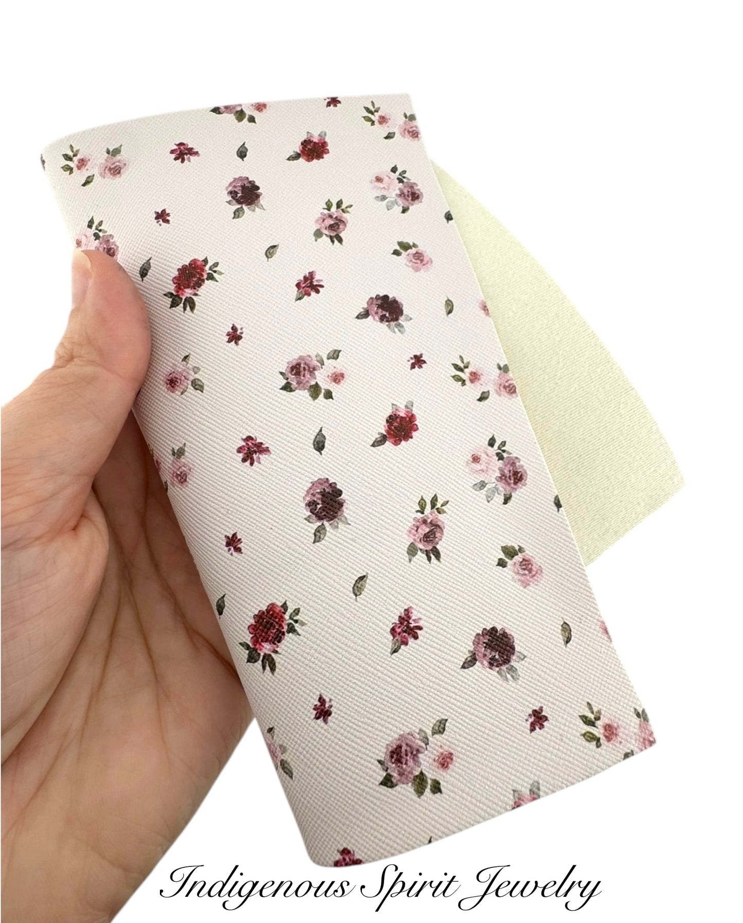 Roses Faux Leather Backing