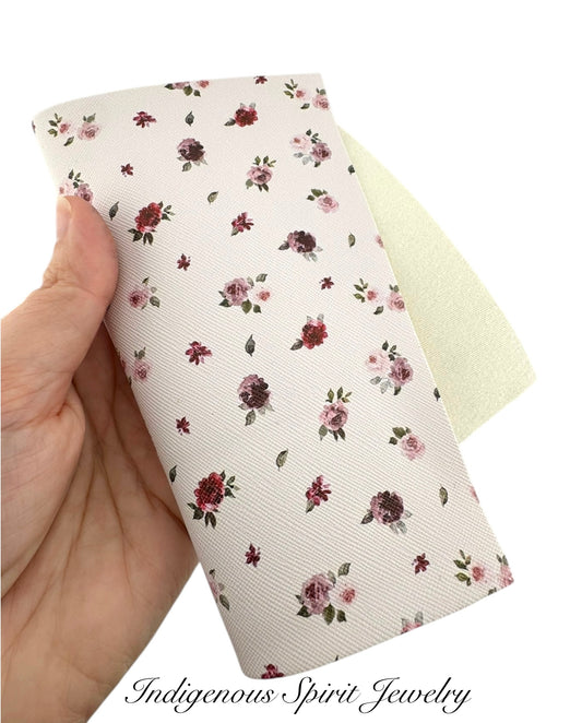 Roses Faux Leather Backing