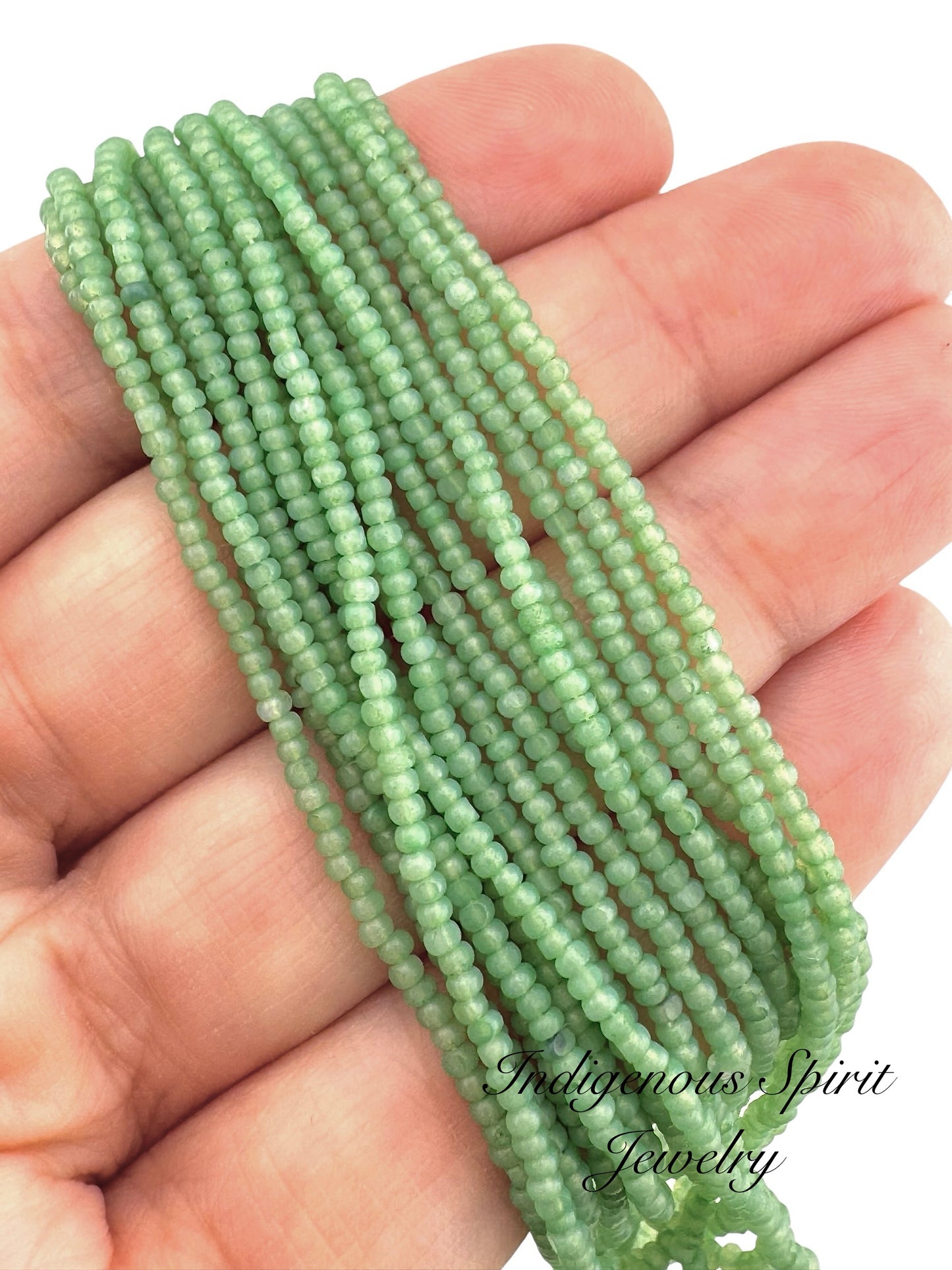 Dark Sage Opal - Sheen 2 Cut Charlotte Cut Beads 11/0