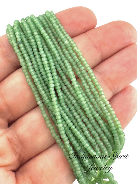 Dark Sage Opal - Sheen 2 Cut Charlotte Cut Beads 11/0