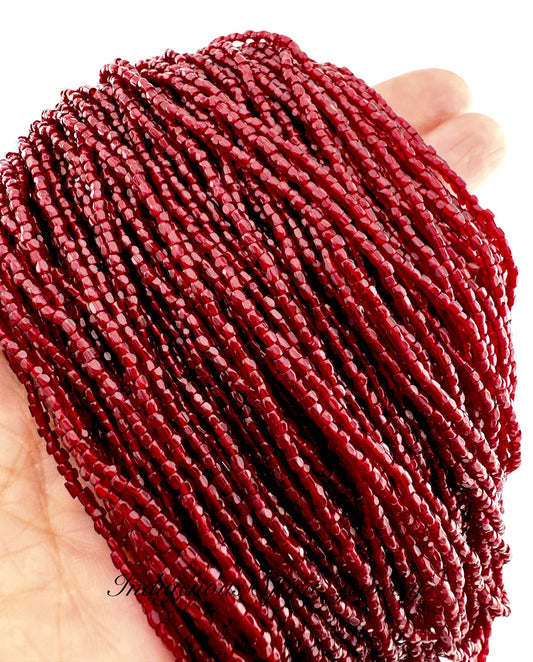 Garnet 3-cut Preciosa Czech Seed Beads (9/0)
