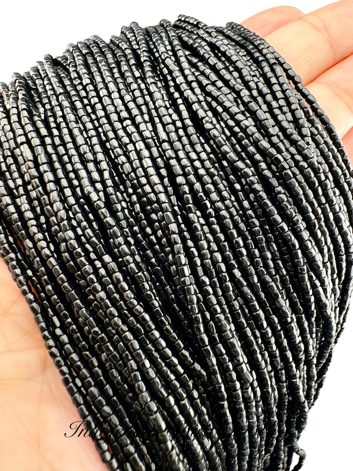 Jet 3-cut Preciosa Czech Seed Beads (9/0)