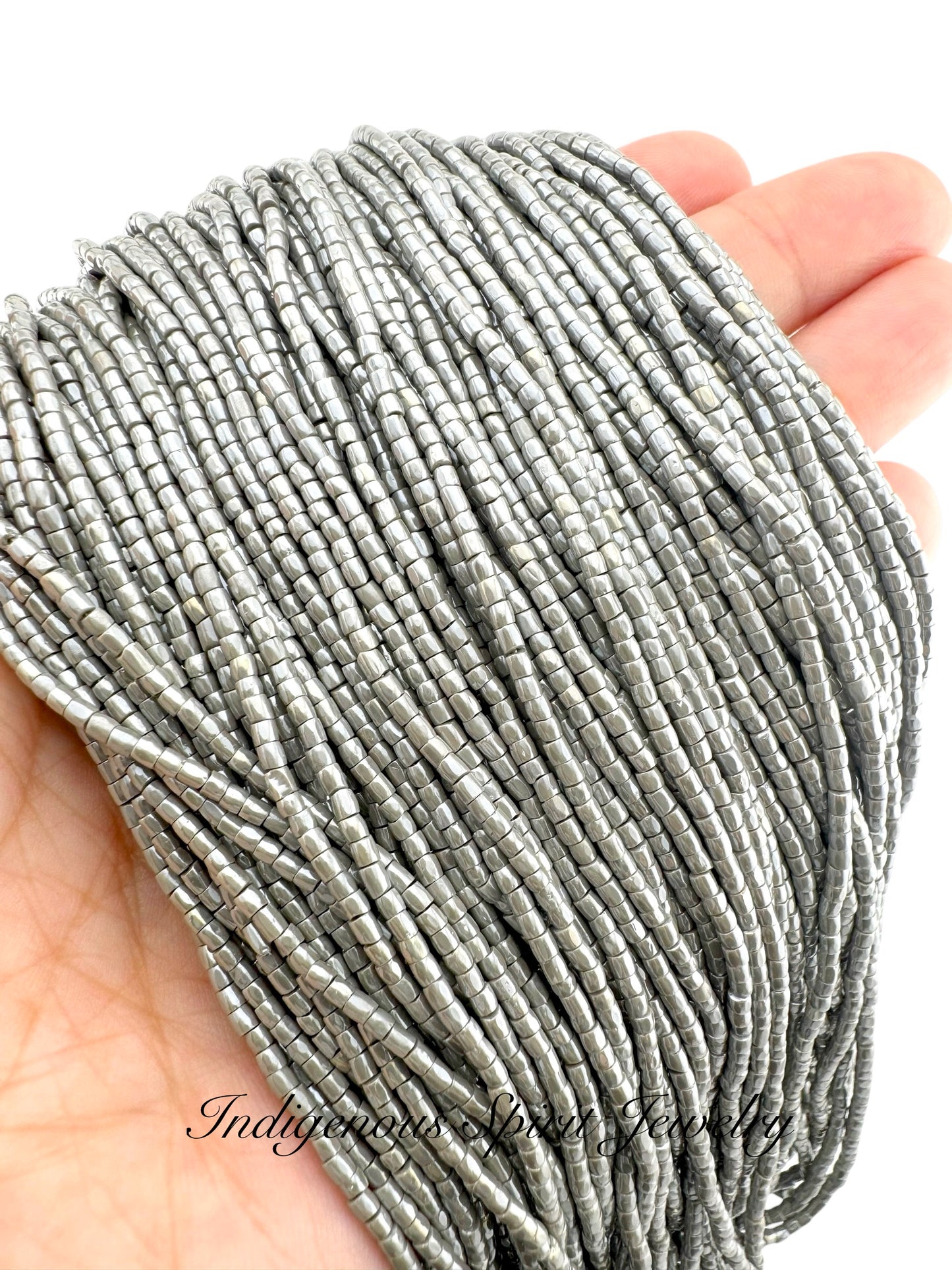 Grey Luster 3-cut Preciosa Czech Seed Beads (9/0)