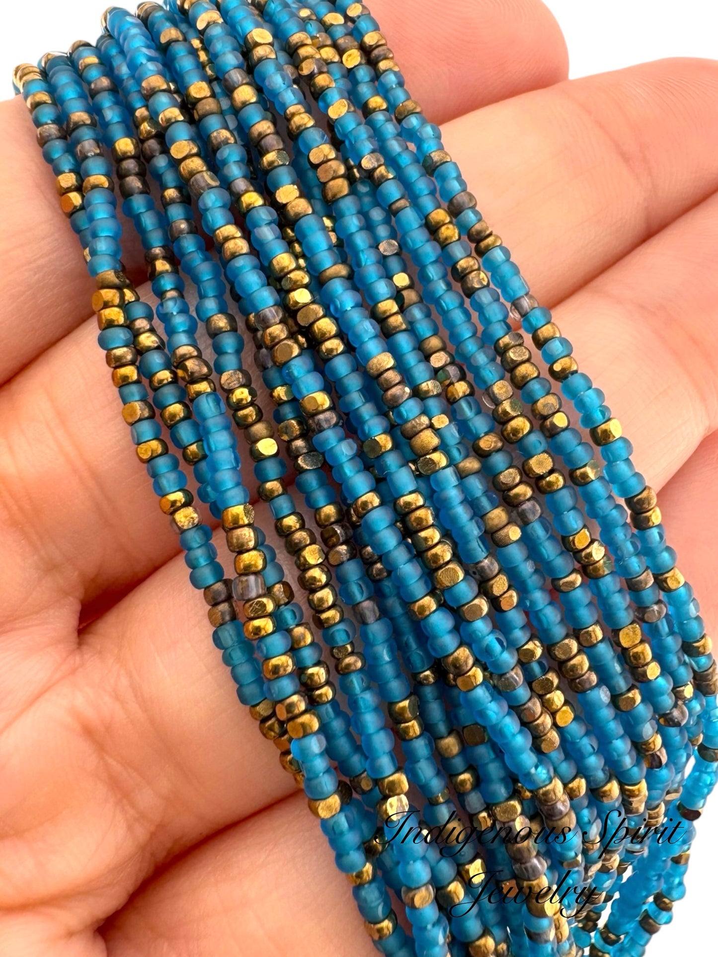Matte Dark Aqua Designer Mix Charlotte Cut Beads (11/0)