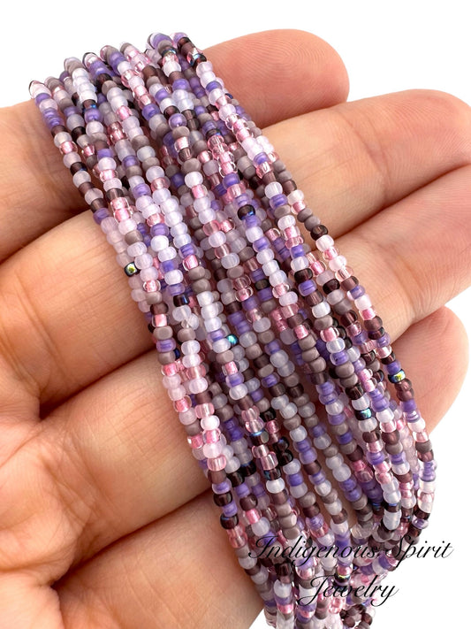 Purple Lilac Lavender Designer Mix Charlotte Cut Beads (11/0)