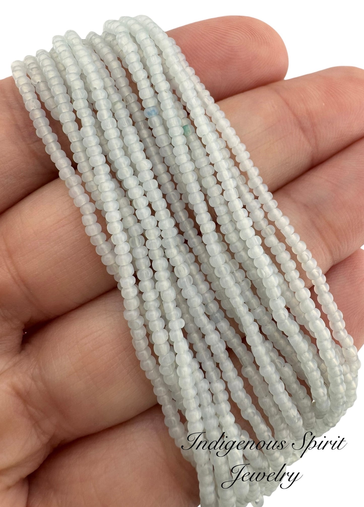 Light Azure Opal 2-Cut, Charlotte Cut Beads