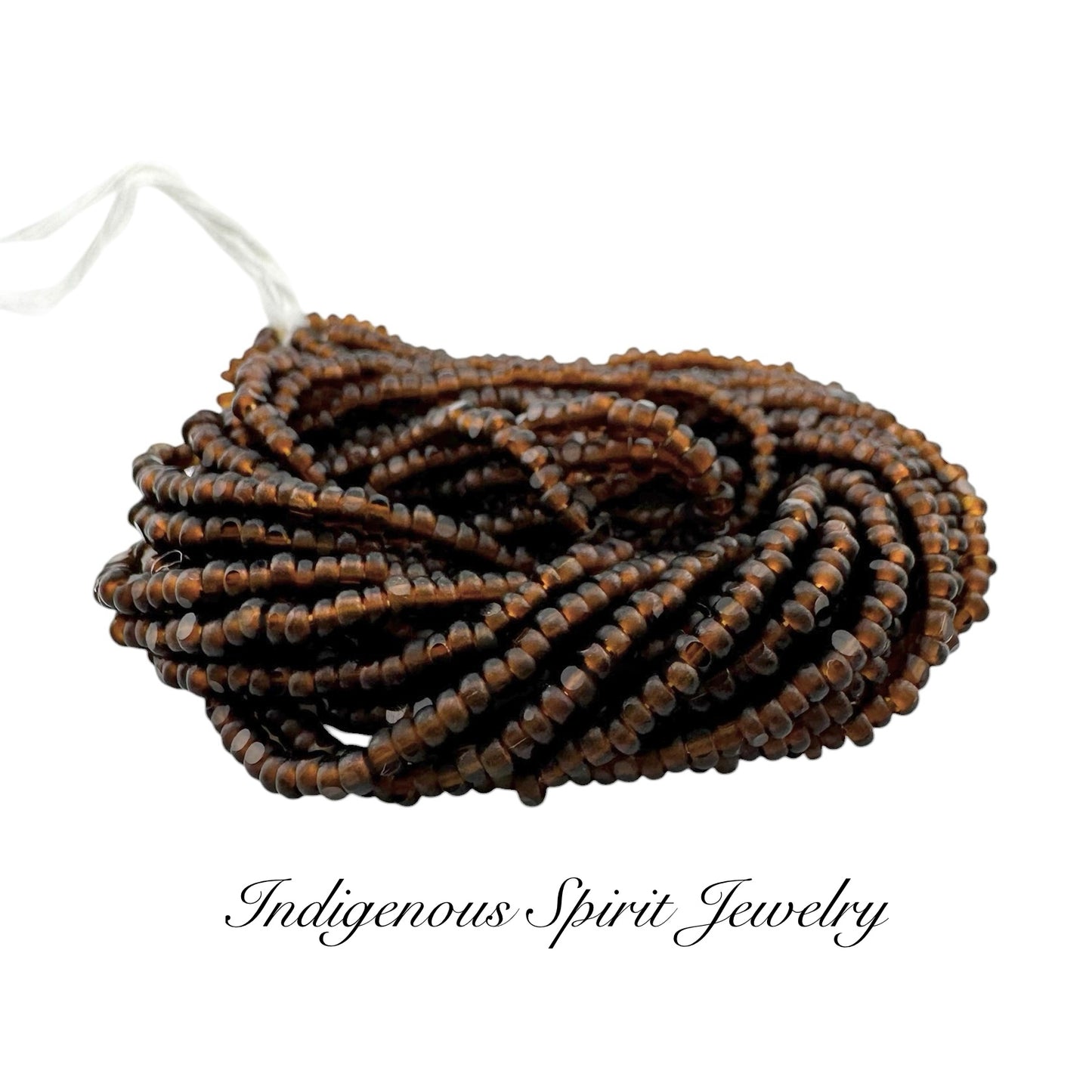 Matte Smoked Topaz 2-Cut, Charlotte Cut Beads