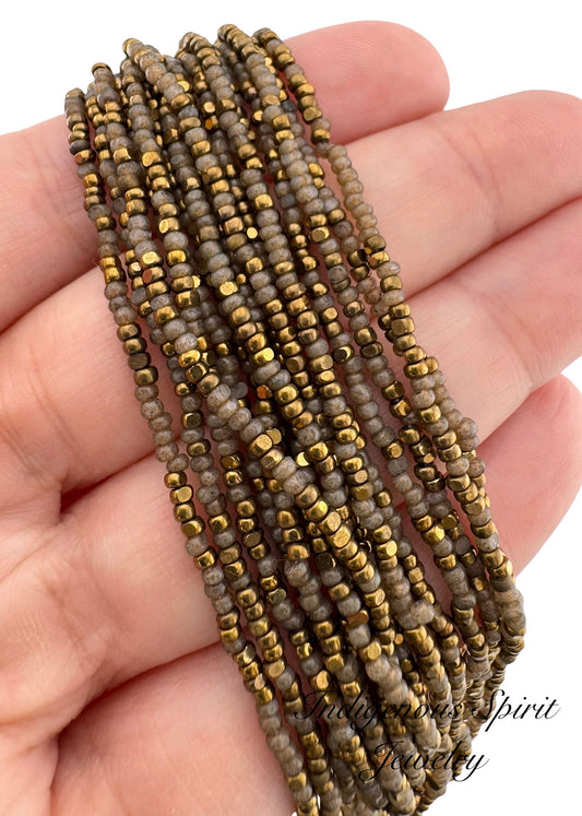 Greige Designer Mix Charlotte Cut Beads (11/0)