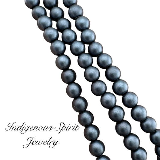 4mm Montana - Matte Pearl Bead