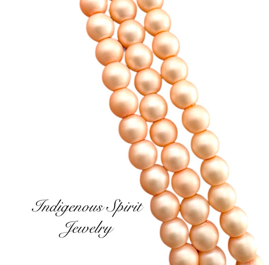 4mm Misty Pink - Matte Pearl Bead