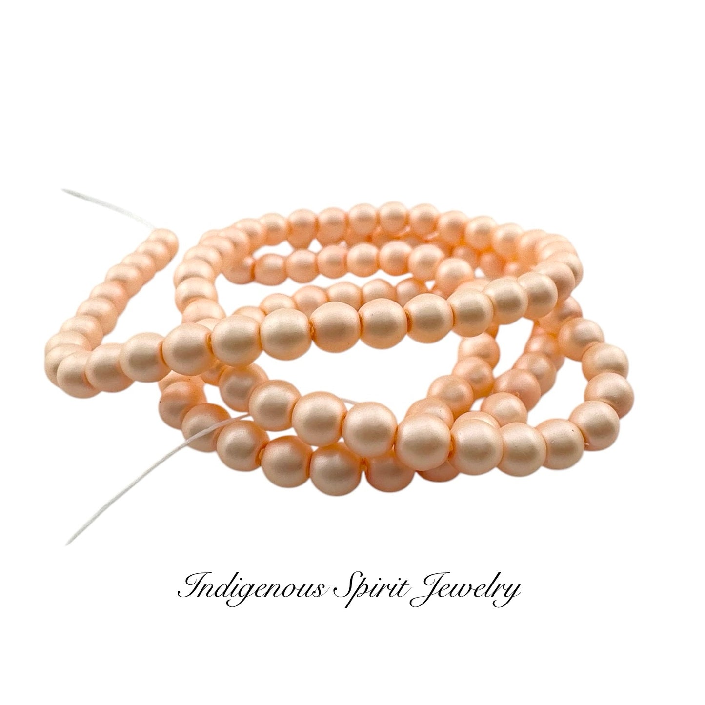 4mm Misty Pink - Matte Pearl Bead