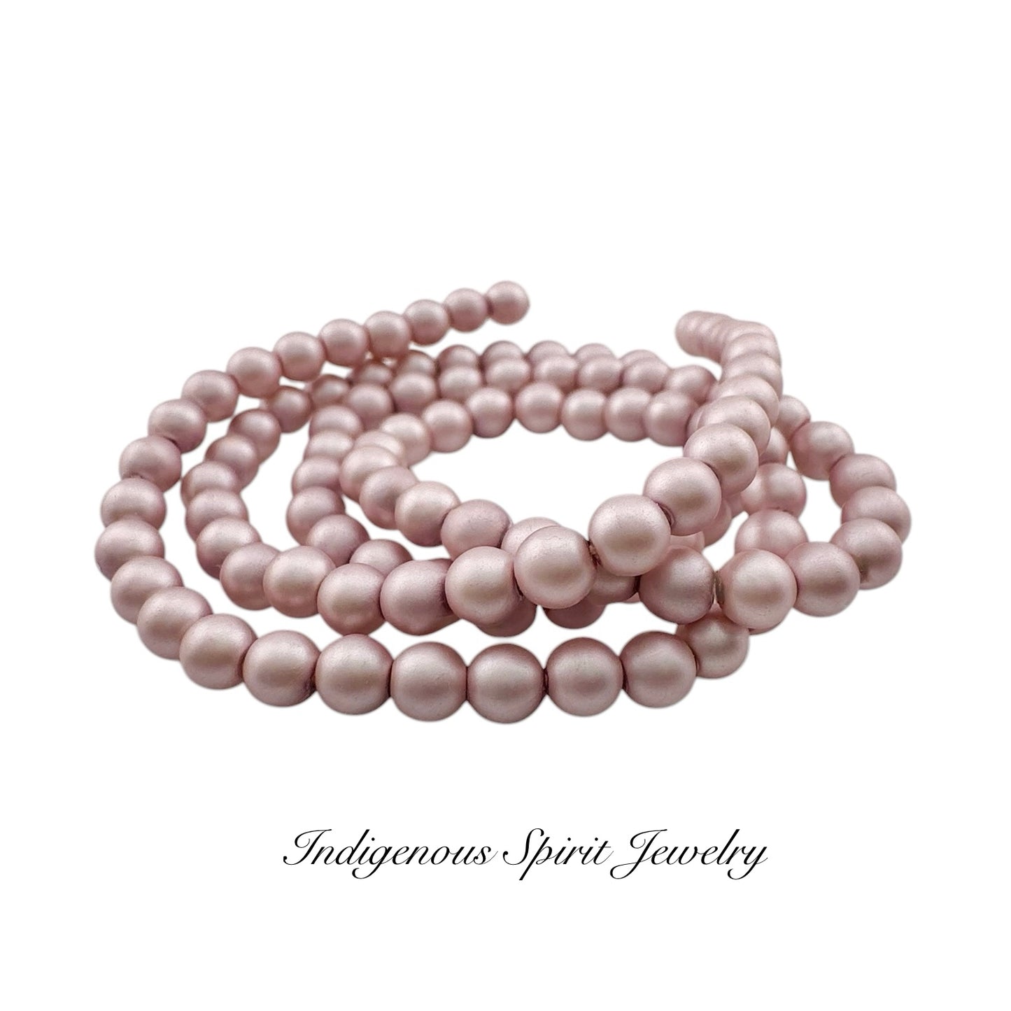 4mm Pink - Matte Pearl Bead