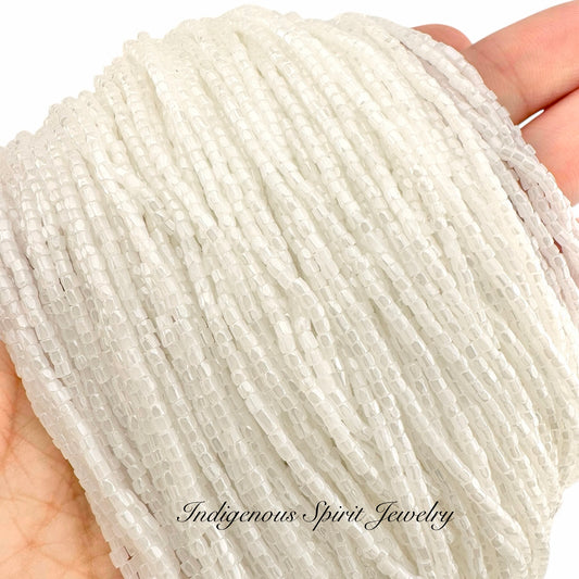 White Pearl 3-cut Preciosa Czech Seed Beads (9/0)
