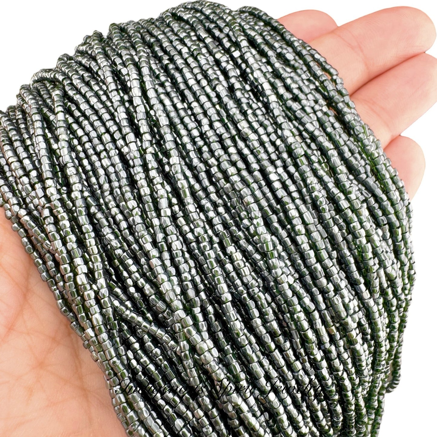 Dark Olivine Luster 3-cut Preciosa Czech Seed Beads (9/0)