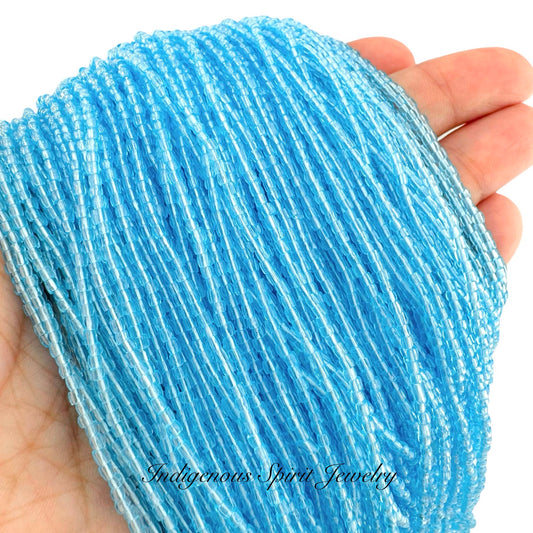 Light Aqua 3-cut Preciosa Czech Seed Beads (9/0)