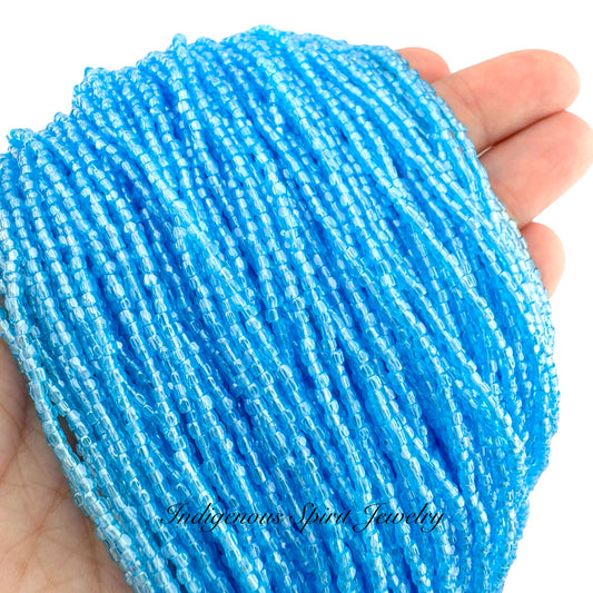 Aqua Luster 3-cut Preciosa Czech Seed Beads (9/0)