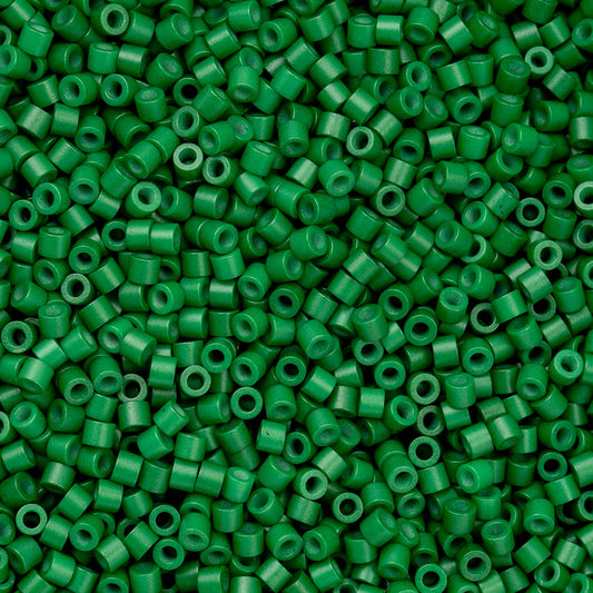 Opaque Jade Green Cylin Beads - 25g Bag