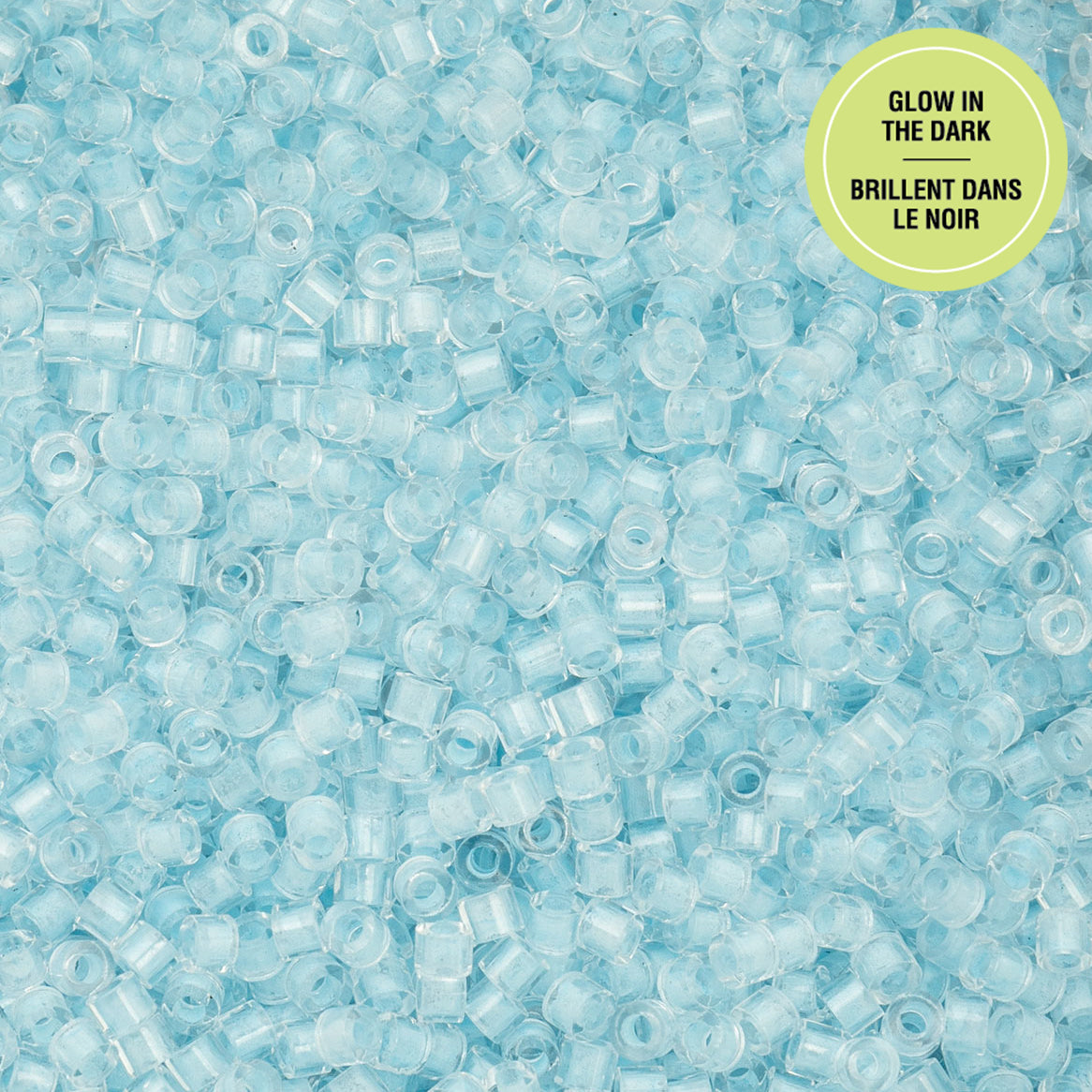 Sky Glow in the Dark Cylin Beads - 25g Bag