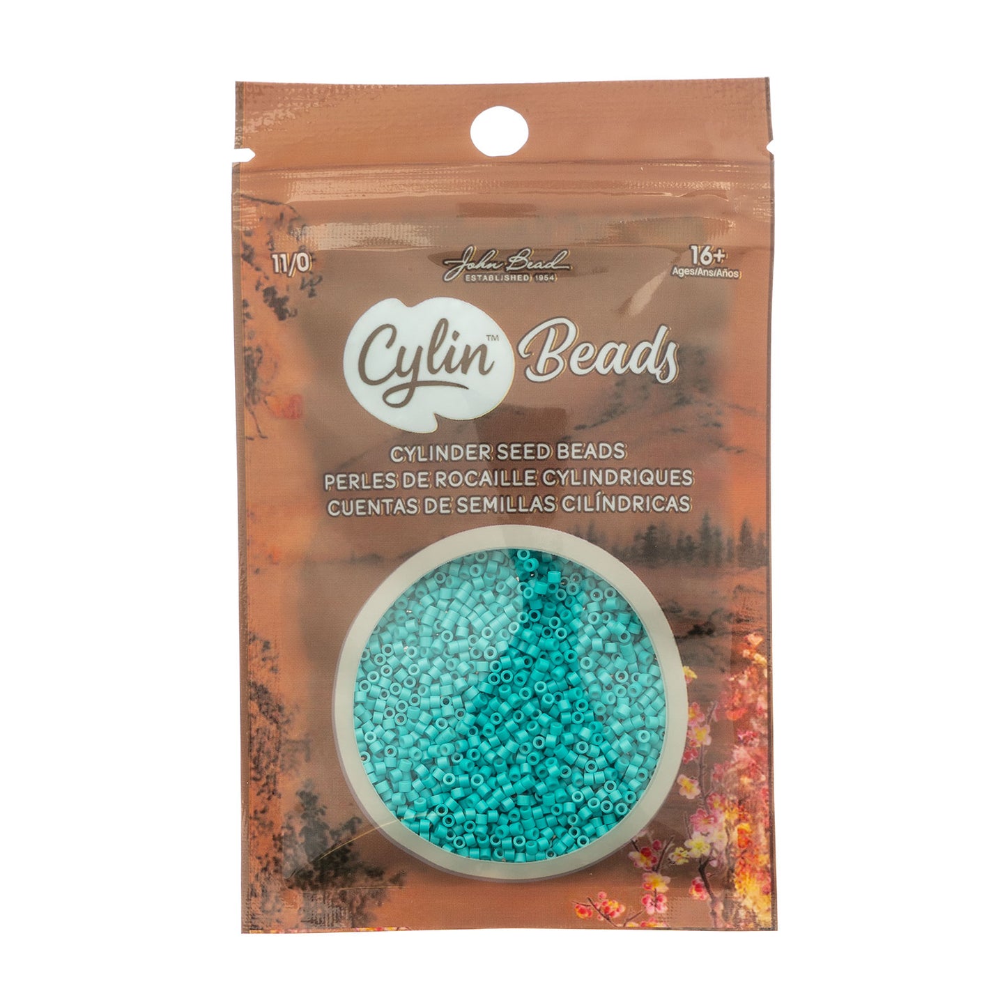 Light Turquoise Green Cylin Beads - 25g Bag