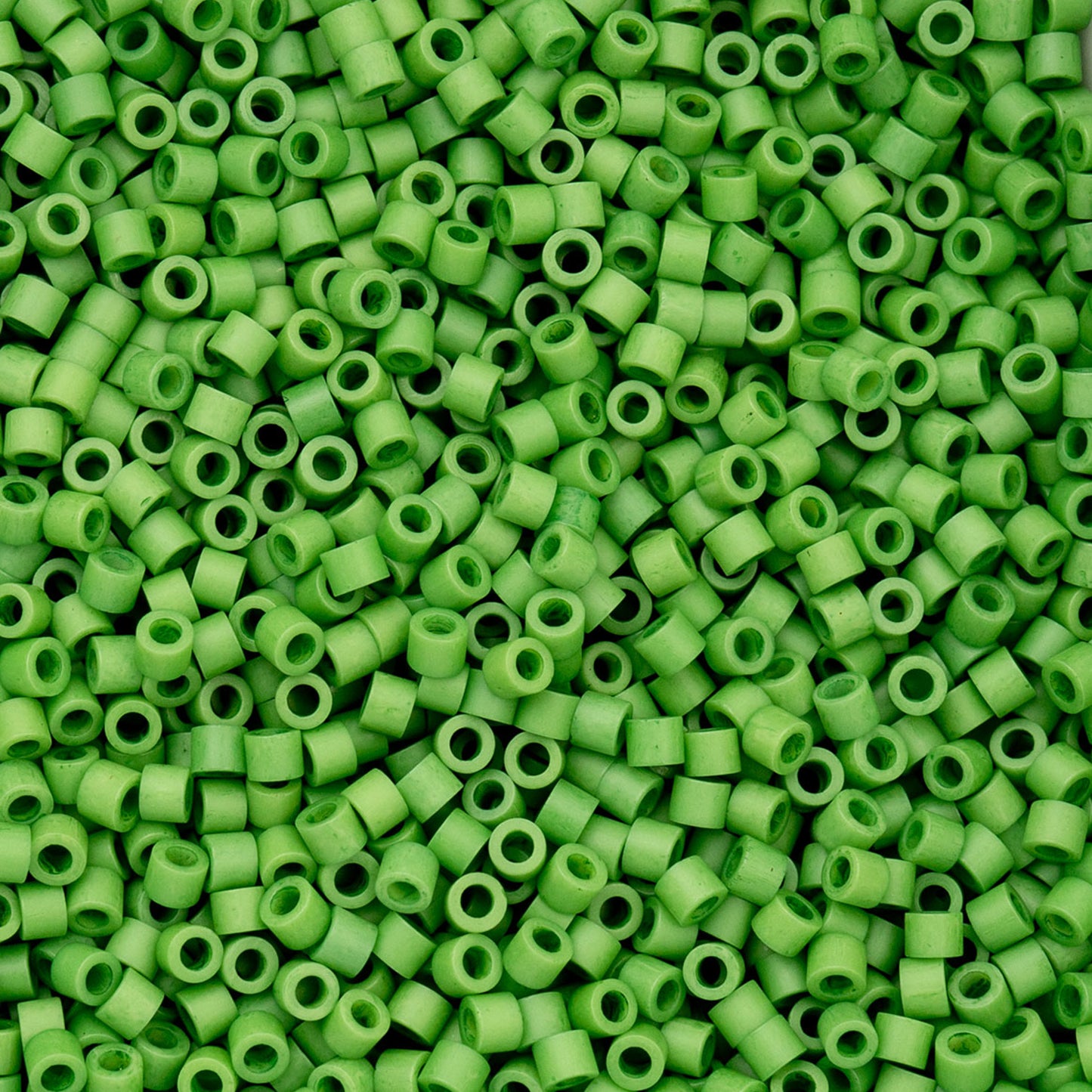 Opaque Spring Green Cylin Beads - 25g Bag