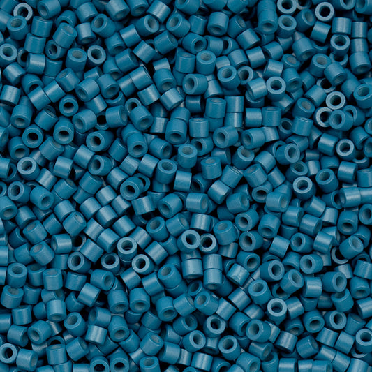Opaque Denim Blue Cylin Beads - 25g Bag