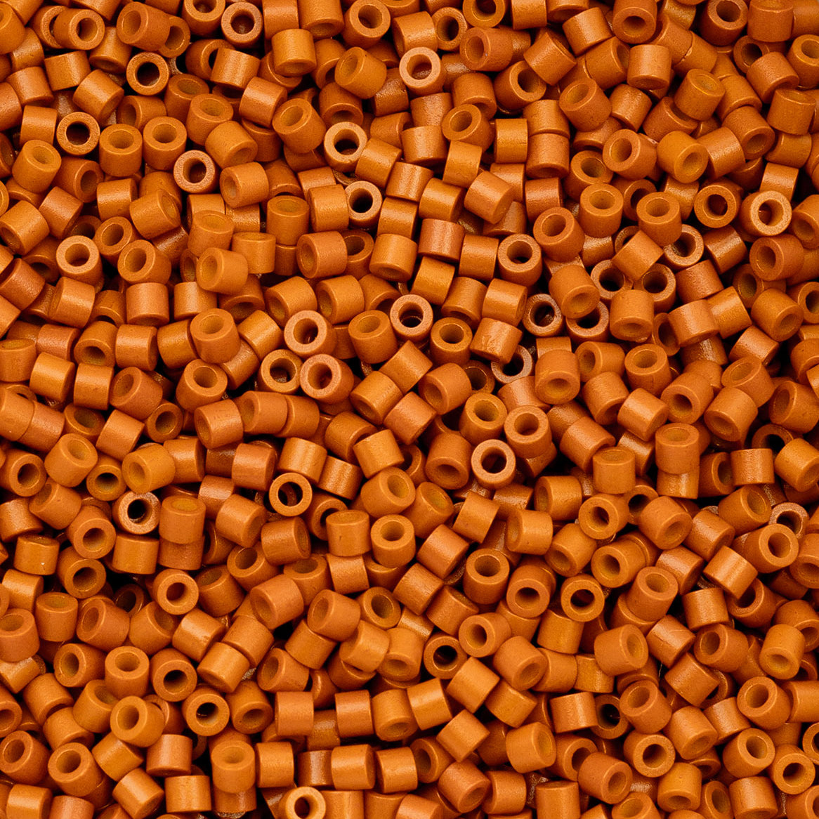 Opaque Pumpkin Orange Cylin Beads - 25g Bag
