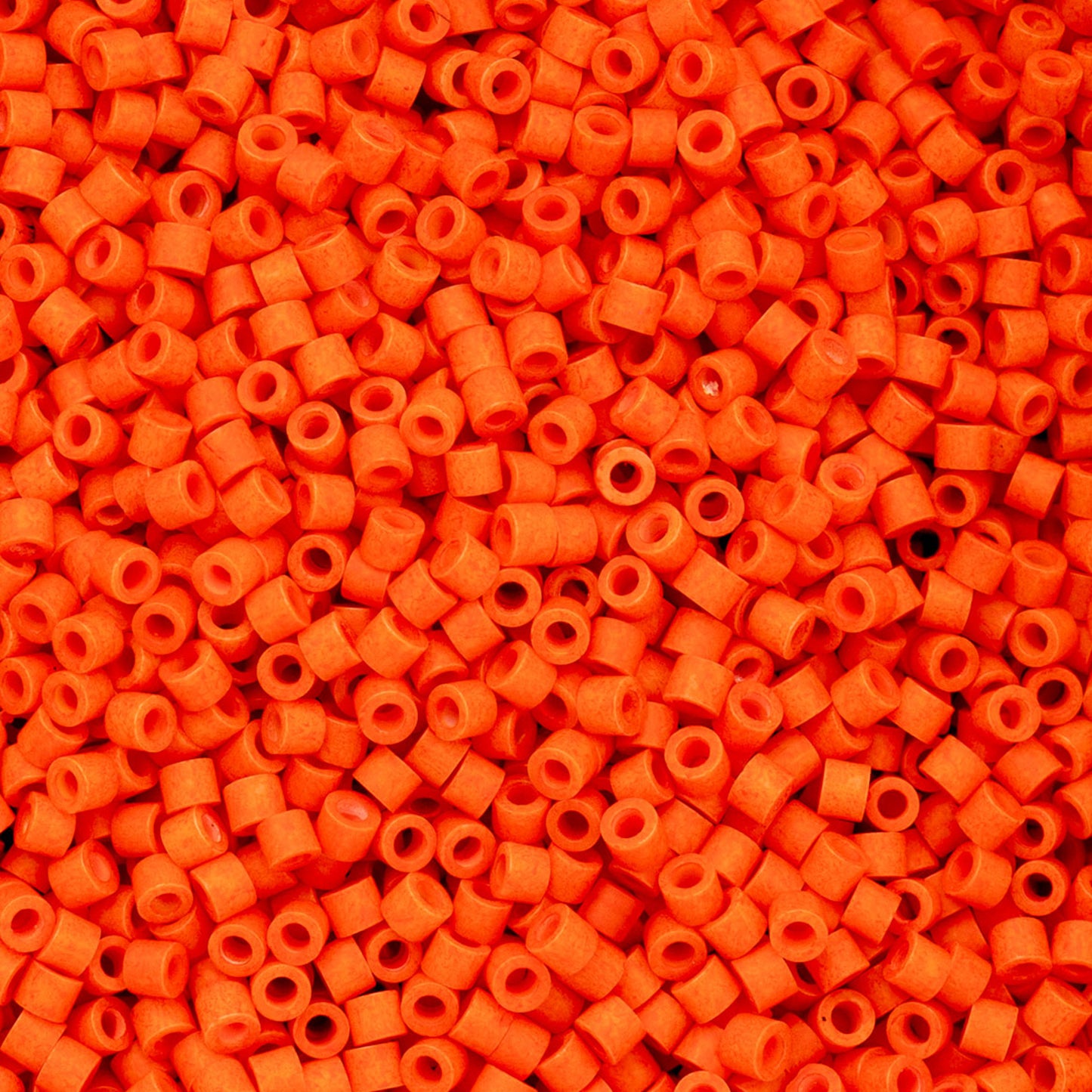 Opaque Orange Matte Cylin Beads - 25g Bag