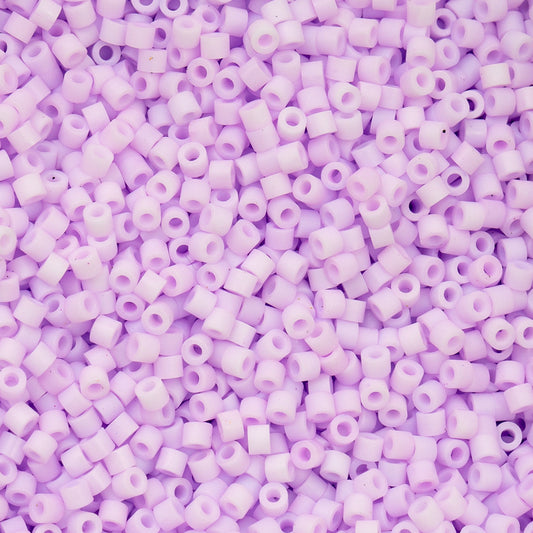 Matte Macaron Lavender Cylin Beads - 25g Bag