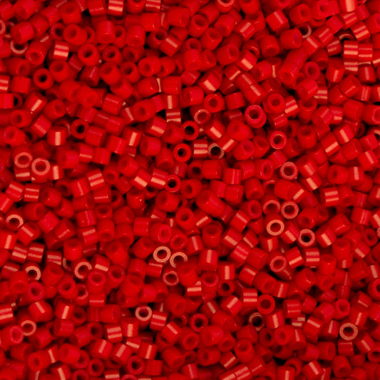 Dark Red Matte Cylin Beads - 25g Bag