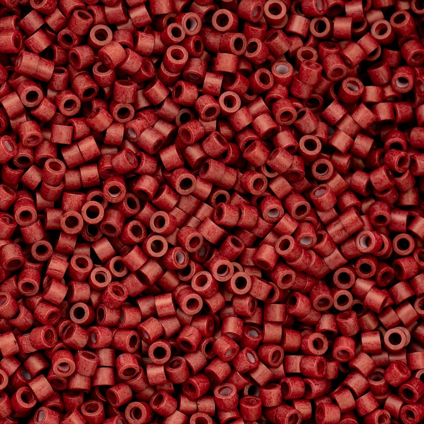 Dark Red Maroon Metallic Matte Cylin Beads - 25g Bag