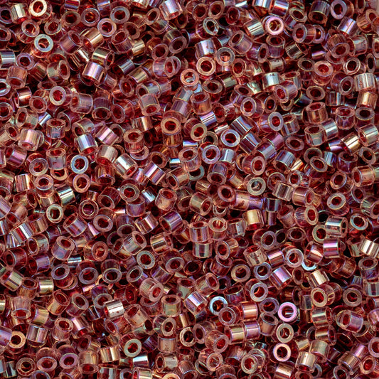 Red Gold Luster Cylin Beads - 25g Bag