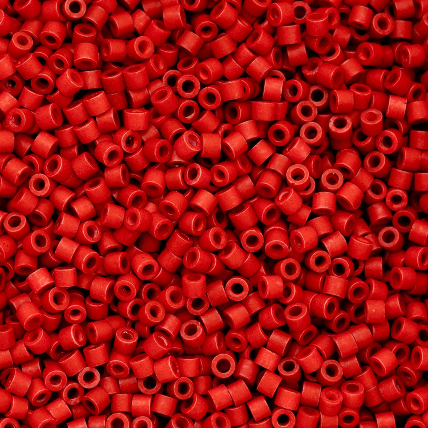 Red Matte Cylin Beads - 25g Bag