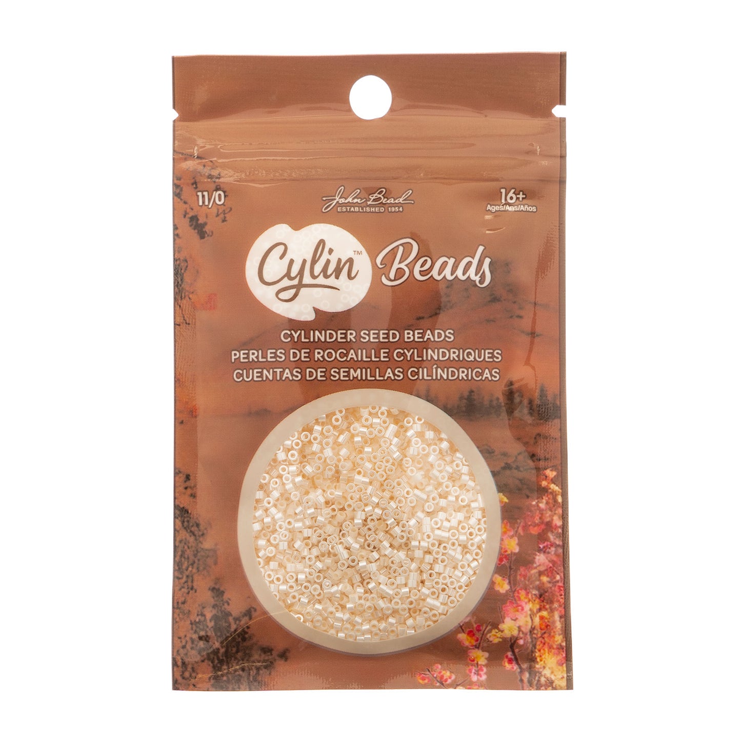 Opaque White Bisque Ceylon Cylin Beads - 25g Bag COMING SOON