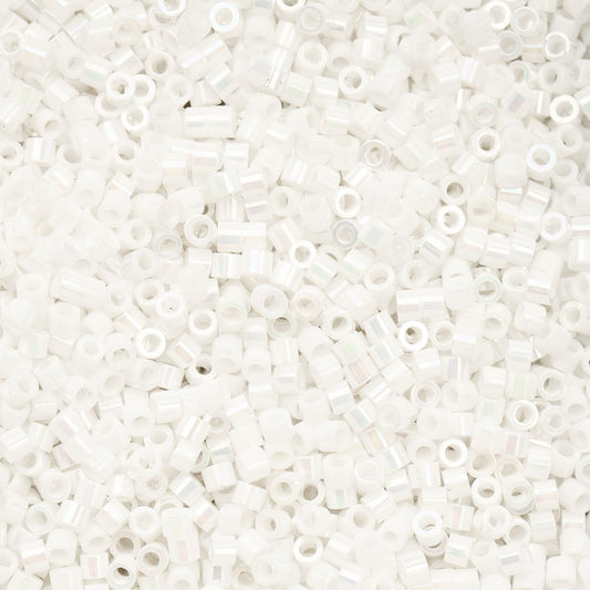 White Pearl AB Cylin Beads - 25g Bag COMING SOON