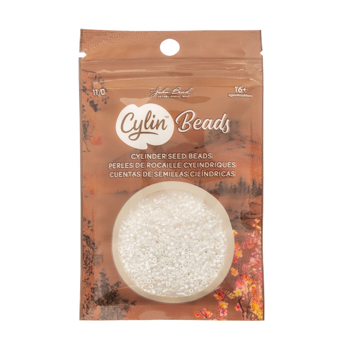 White Pearl Luster Cylin Beads - 25g Bag COMING SOON