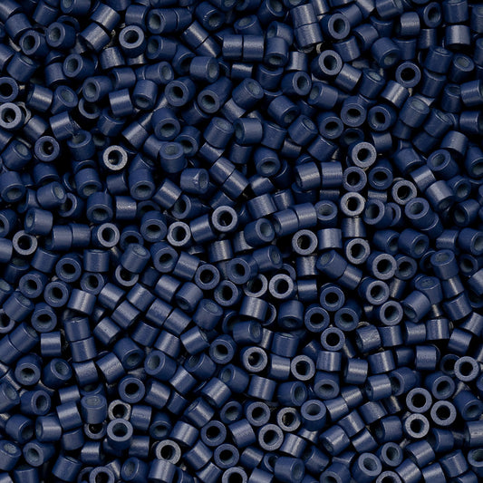 Opaque Navy Blue Cylin Beads - 25g Bag