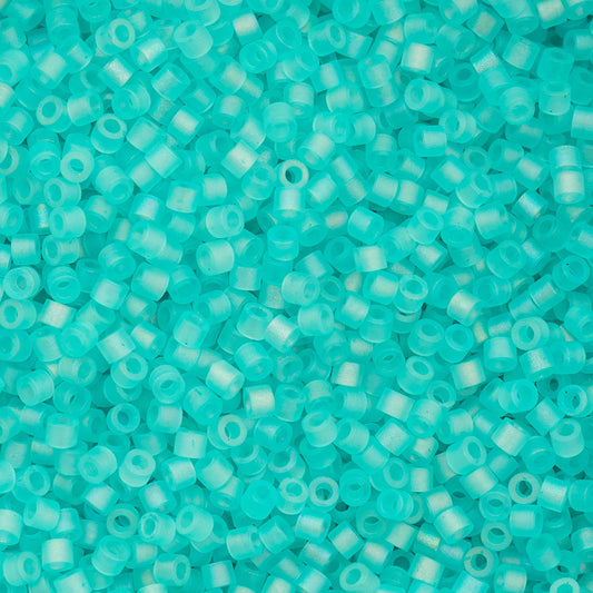 Matte Macaron AB Blue Turquoise Cylin Beads - 25g Bag